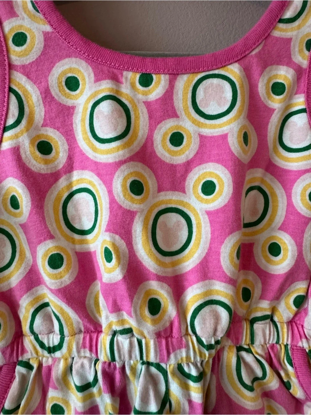 Hanna Andersson x Disney Pink Hidden Icon Mickey Pocket Shorts Romper 3T